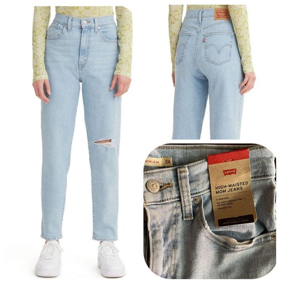 NWT Levi's High Waisted Relaxed Fit Loose Fit Mom Jeans - Picture 1 of 11